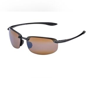 Maui Jim Ho'okipa 407 02 64 Men's Gloss Polarized Sunglasses - Black/Bronze